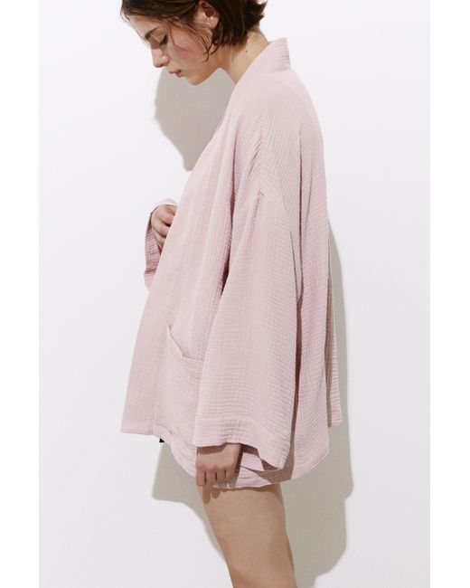 Pull&Bear Pink Crepe Kimono