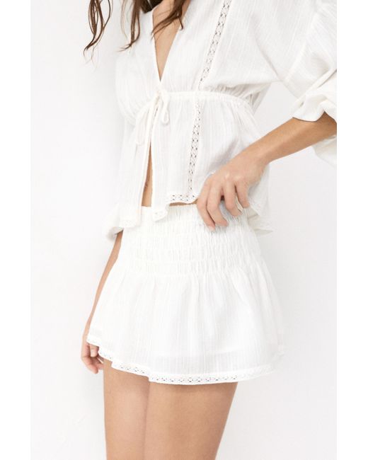 Pull&Bear Green Ruffled Skort