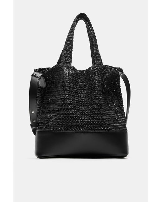 Pull&Bear Blue Woven Shopper Bag for men