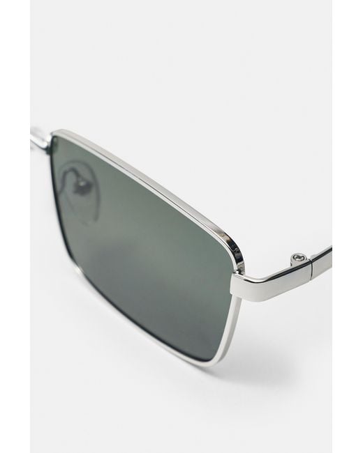 Pull&Bear Metallic-Sonnenbrille in Green für Herren