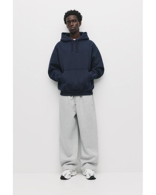 Pull&Bear Basic Hoodie in het Blue voor heren