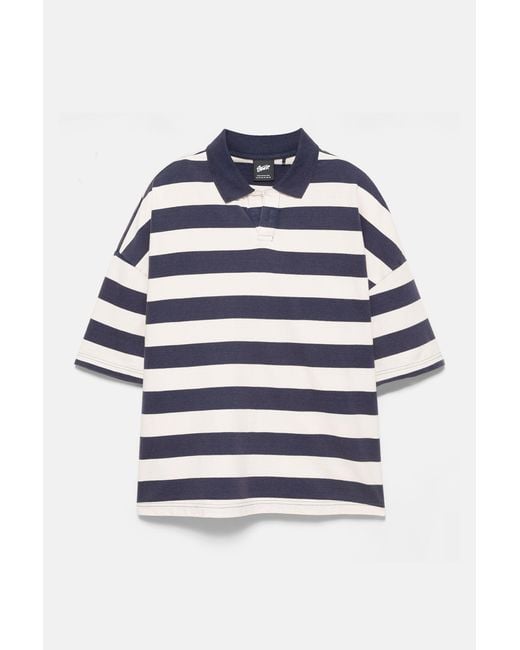Polo Boxy Rayures Pull&Bear pour homme en coloris Blue