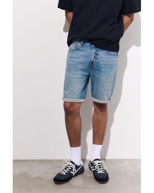 Bermuda Jeans Slim Basic di Pull&Bear in Blue da Uomo