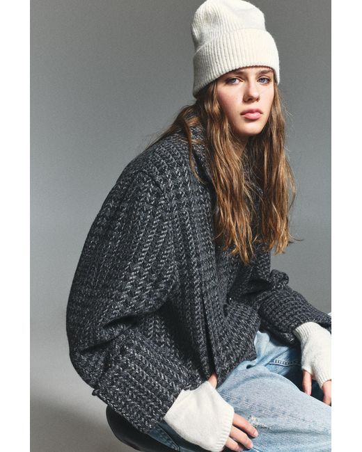 Pull&Bear Natural Strick-Beanie-Mütze