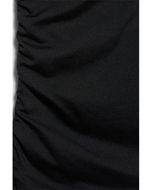 Pull&Bear Haltertop Met Plooien in het Black