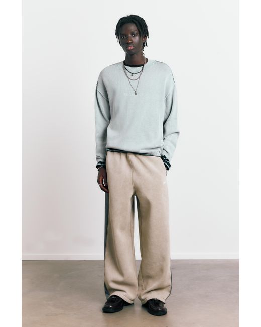 Pull&Bear White Stwd Studio Embroidered Jumper for men