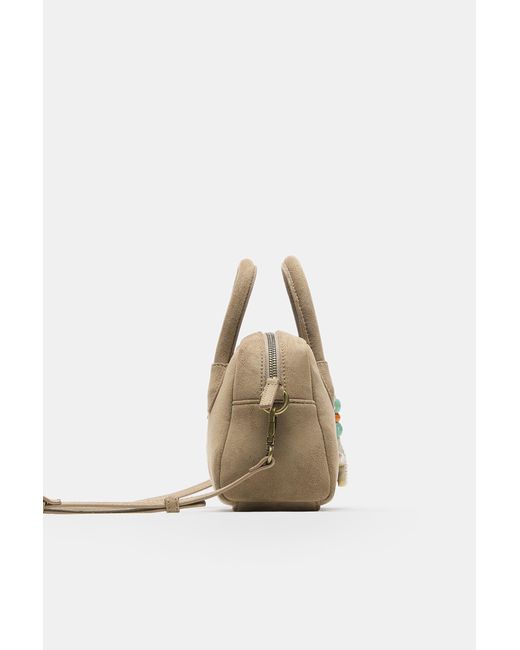 Pull&Bear Natural Embellished Crossbody Bag