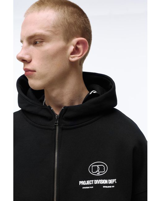 Pull&Bear Green Hoodie With Zipper for men