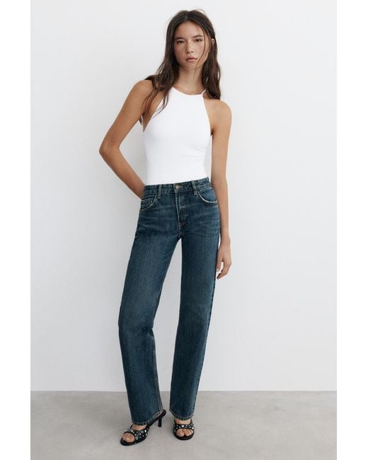 Pull&Bear White Halter Strappy Bodysuit