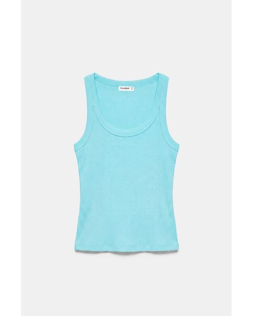 Pull&Bear Blue Basic Tank Top