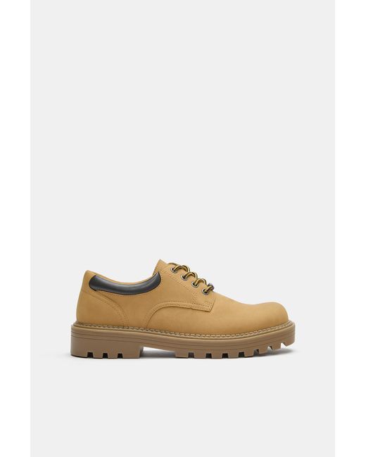 Pull&Bear Multicolor Stwd Lace-Up Shoes for men
