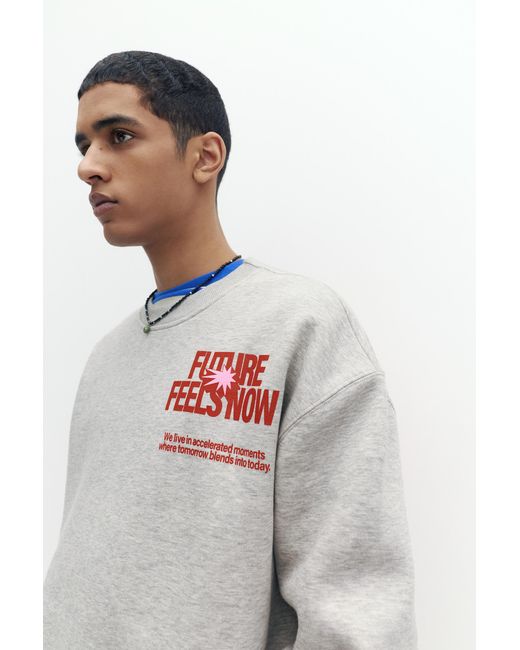 Pull&Bear Gray Future Sweatshirt for men