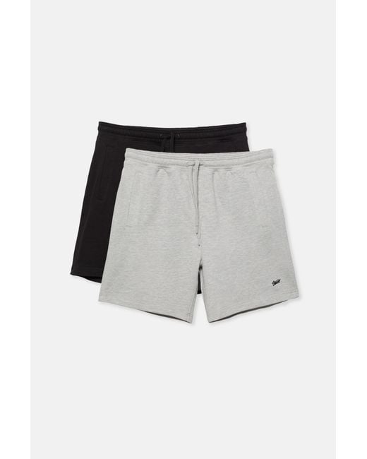 Pull&Bear Black 2-Pack Of Stwd Bermuda Short Sweatpants for men