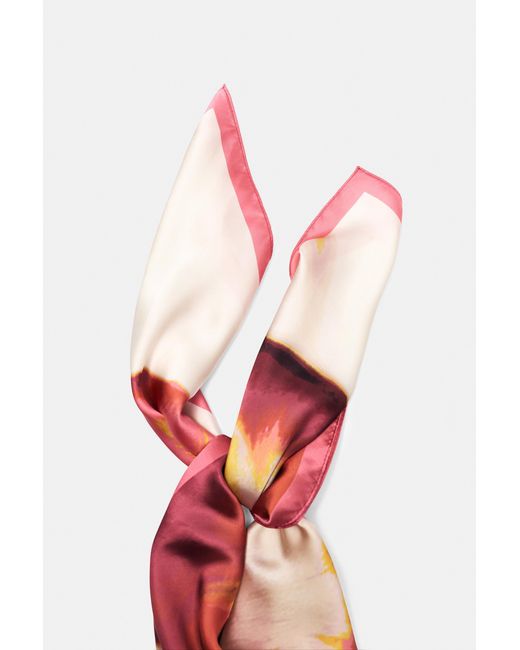 Pull&Bear Pink Floral Scarf