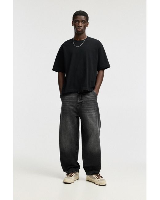 Pull&Bear Black Stwd Skater Jeans for men