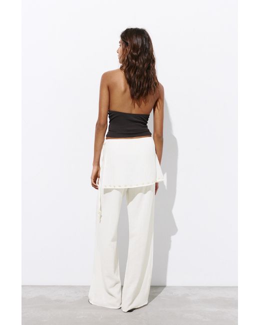 Pull&Bear Green Flowy Sarong Trousers