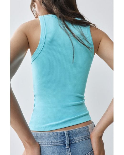 Pull&Bear Blue Basic Tank Top