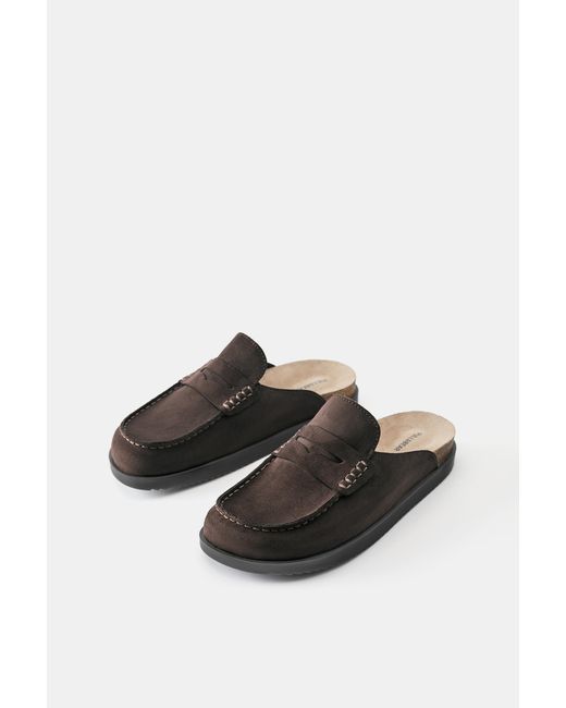 Sabots À Bride Pull&Bear pour homme en coloris Black