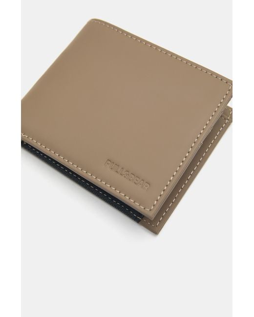 Pull&Bear White Rubberised Wallet for men