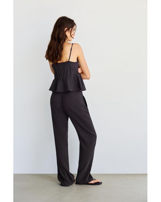 Pantalon Fluide Bambula Pull&Bear en coloris White