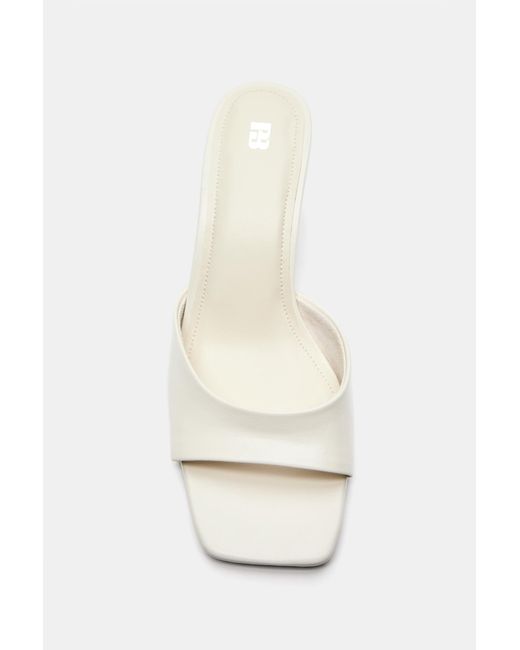 Pull&Bear Black Heeled Mule Sandals