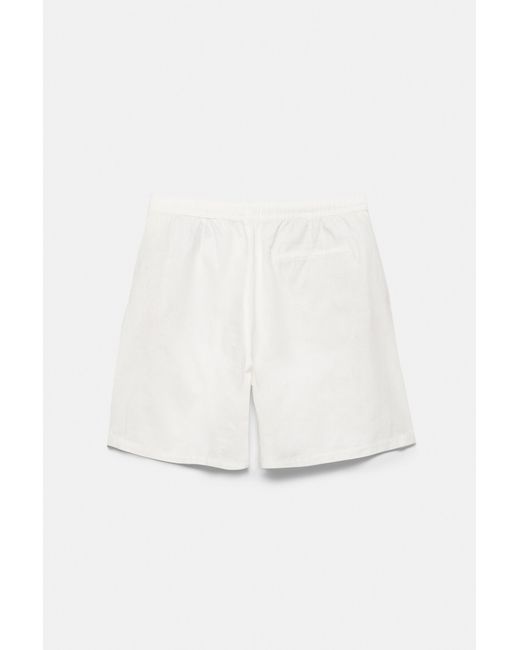 Bermuda Jogger En Lin Pull&Bear pour homme en coloris White