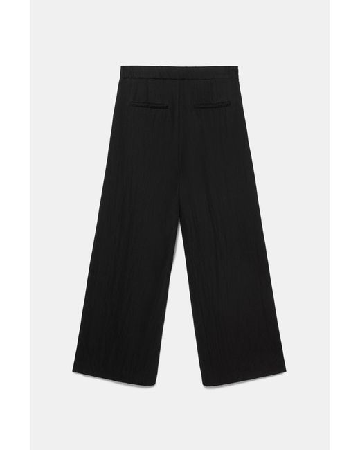 Pull&Bear Black Darted Smart Trousers