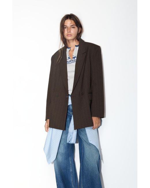 Blazer Croisé Pull&Bear en coloris Blue