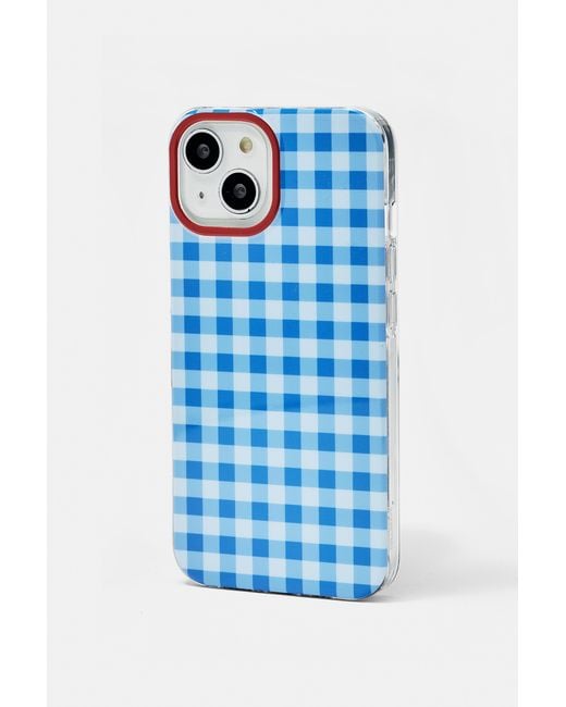 Pull&Bear Blue Iphone-Hülle Mit Vichykaros
