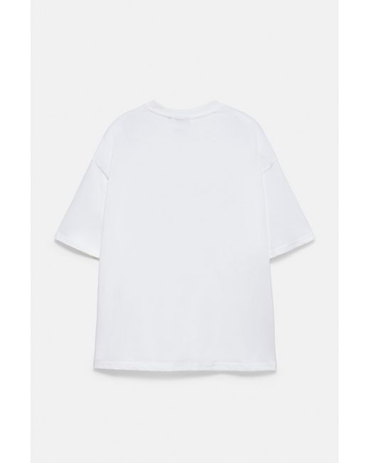 Pull&Bear White West Garage Boxy T-Shirt for men
