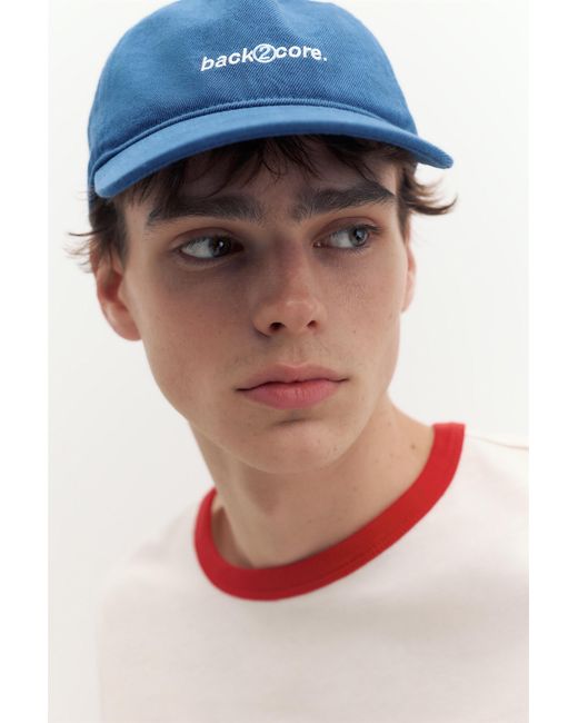Pull&Bear Blue Stwd Embroidered Cap for men