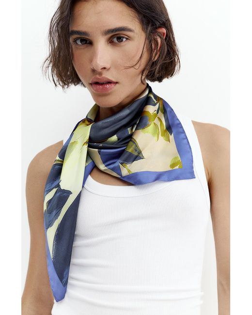 Pull&Bear Multicolor Floral Satin Scarf