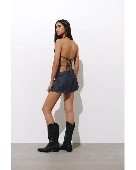 Pull&Bear Brown Denim Shorts With Belt