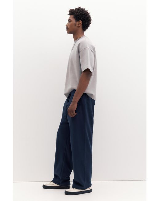 Pull&Bear Basic Baggy Joggingbroek in het Blue voor heren