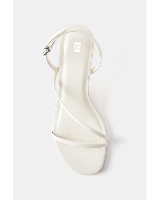 Pull&Bear White Strappy Heeled Sandals