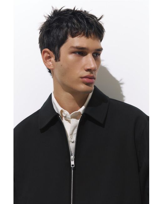 Pull&Bear Blue Cotton Jacket for men