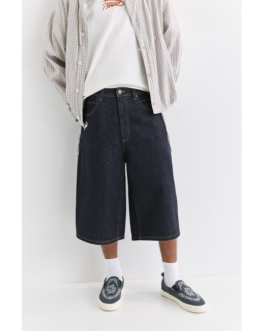 Pull&Bear Super Baggy Jorts in het Blue voor heren