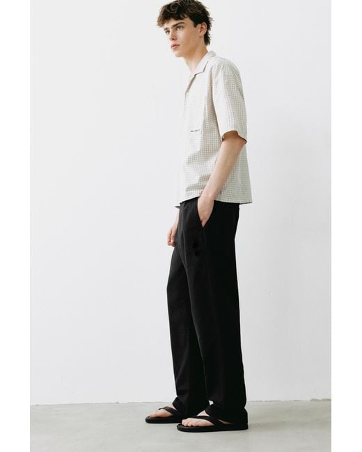Pull&Bear White Rustic Joggers for men