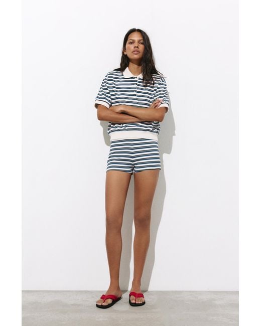 Pull&Bear Gestreepte Short in het Brown