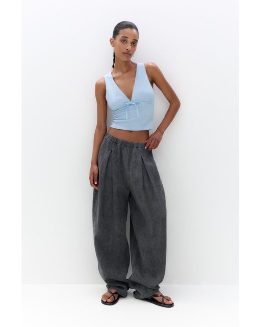 Top Rustique À Nœud Pull&Bear en coloris Blue