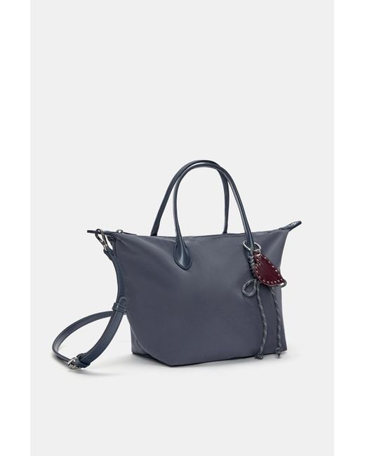 Pull&Bear Blue Mini-Shopper Nylon Mit Schmuckdetail