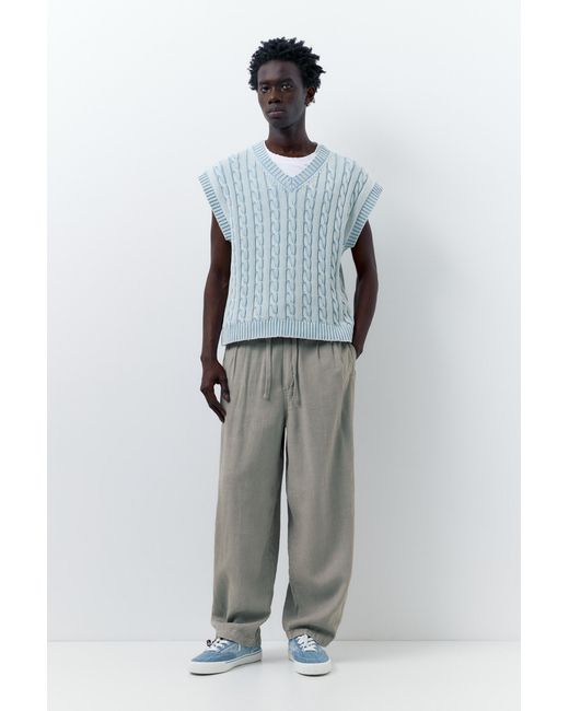 Pull&Bear Jogger Mit Leinen in Gray für Herren