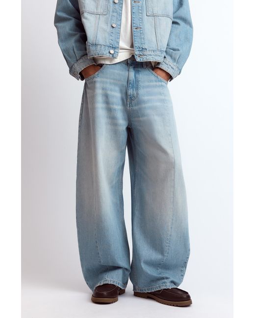 Jean Barrel Coutures Pull&Bear pour homme en coloris Blue