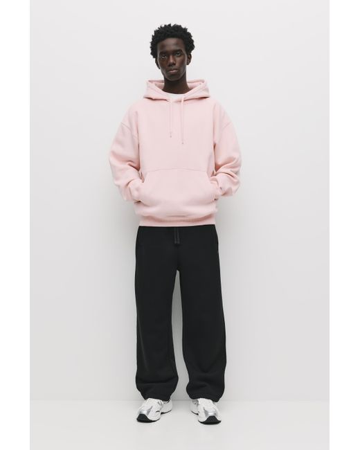 Pull&Bear Pink Basic Hoodie for men