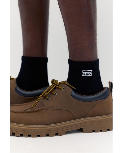 Pull&Bear Black Stwd Ankle Socks for men