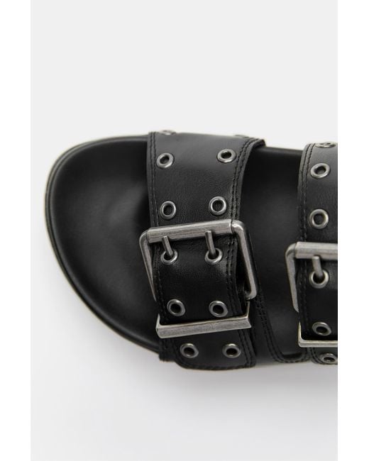 Pull&Bear Blue Chunky Buckle Sandals