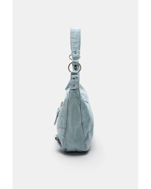 Pull&Bear Blue Denim Shoulder Bag