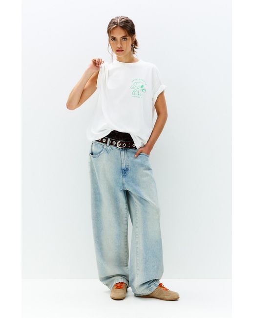Pull&Bear White Snoopy T-Shirt
