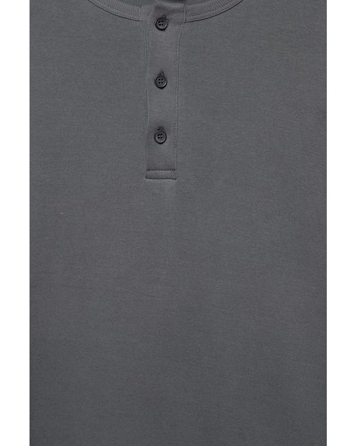 Pull&Bear Basic Henley T-Shirt in het Gray voor heren