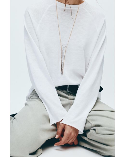 Collier Chaînes Pull&Bear en coloris White